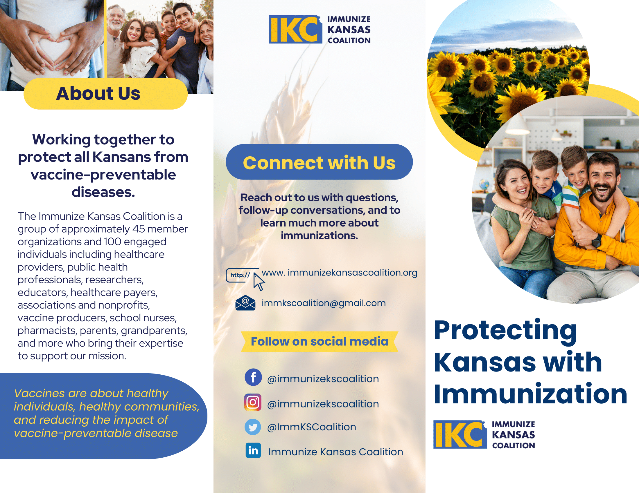 Protecting Kansas with Immunization Brochure Side 1